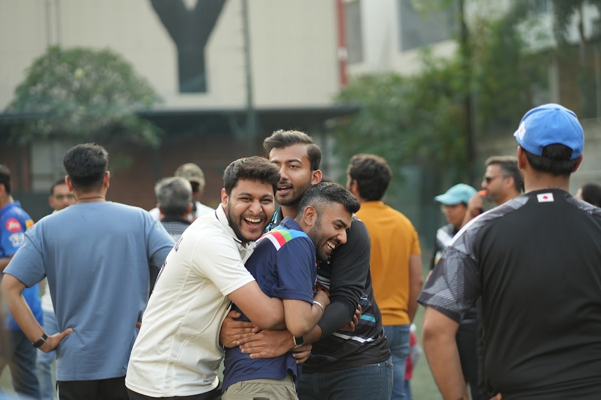 KAvach Cricket Club players at Play Arena Bangalore celebrating match victory